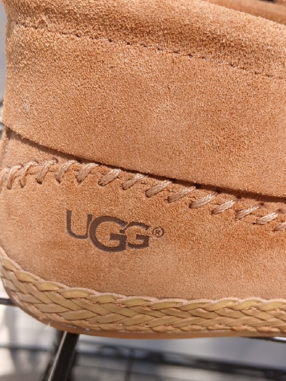 UGG Chestnut Tan Suede Slip-On Moccasins - Picture 5 of 5
